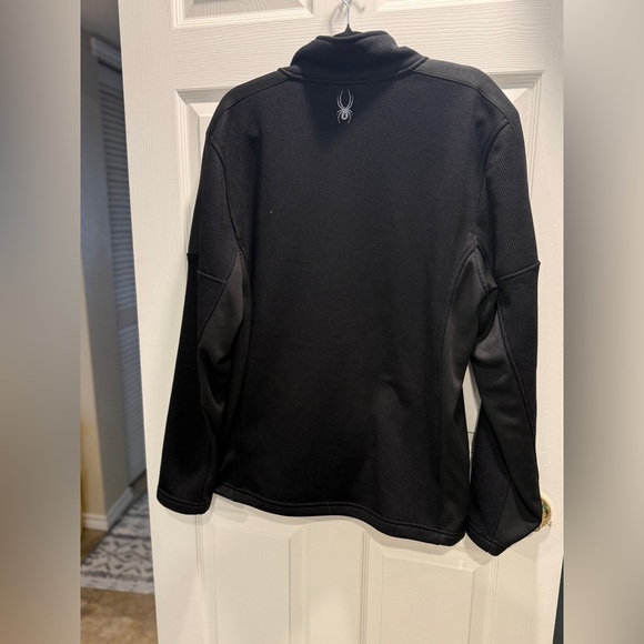 Spyder Men’s XL Black 1/4 Zip Performance Pullover Jacket - Picture 11 of 12
